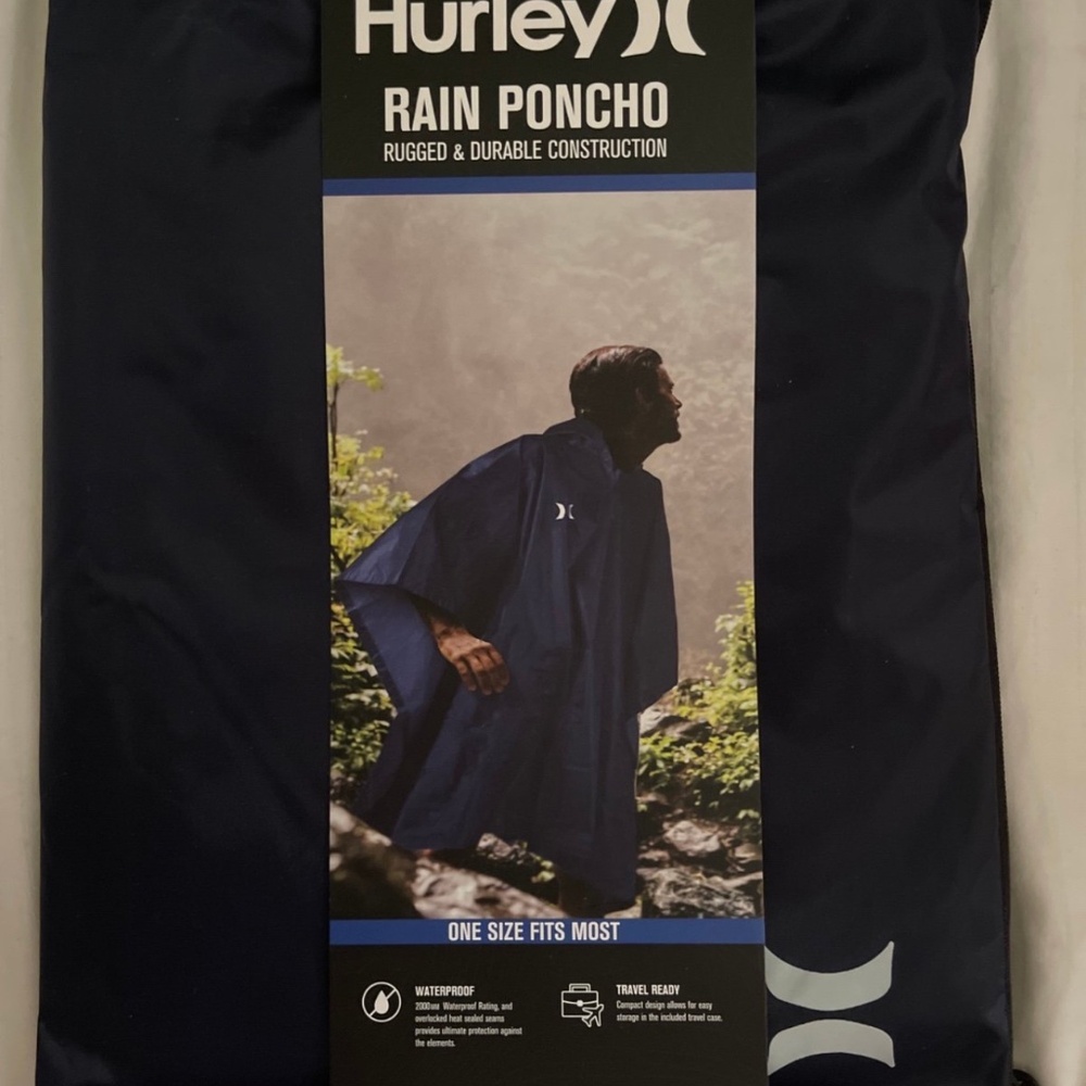 Hurley Rain Poncho Blue